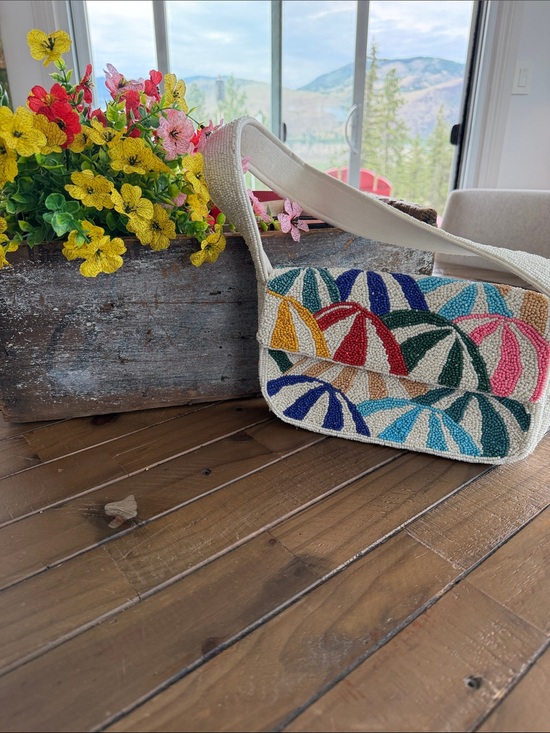 Made In India Handbags - Viral Beaded Multicolor Umbrella Pattern shoulder Bag